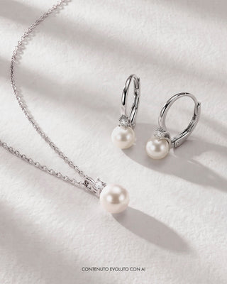 Gioielli in argento con diamanti lab-grown e perle