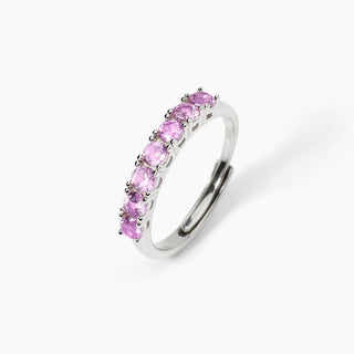 Anello da donna in argento con tormaline sintetiche