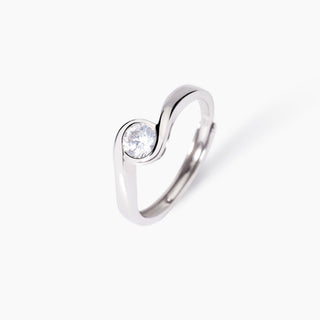 Anello in argento da donna con zircone