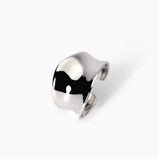 Anello in argento a fascia graduata da donna