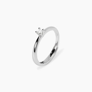 Anello solitario con diamante lab-grown 0,06 carati