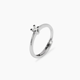 Anello solitario con diamanti lab-grown 0,09 carati