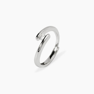 Anello solitario con diamante lab-grown 0,1 carati