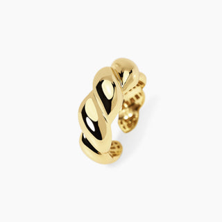Anello torchon in argento placcato oro regolabile