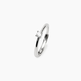 Anello solitario con diamante lab-grown 0,14 carati