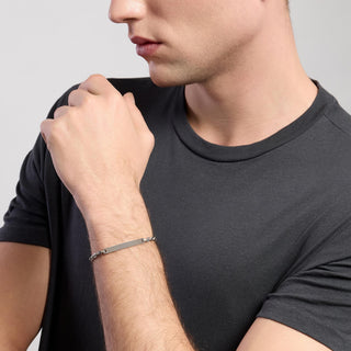 Bracciale con catena rolò e piastra