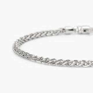Bracciale in argento con catena spiga