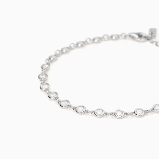 Bracciale in argento con zirconi tondi