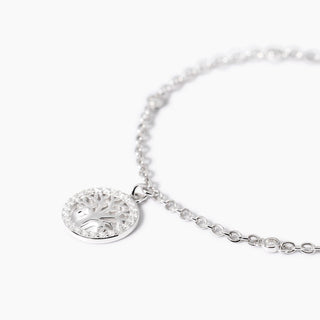 Bracciale in argento con albero della vita e zirconi