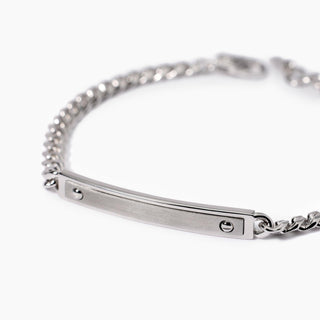 Bracciale uomo con piastra centrale