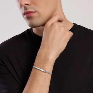 Bracciale uomo con piastra centrale