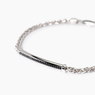 Bracciale uomo con catena spiga