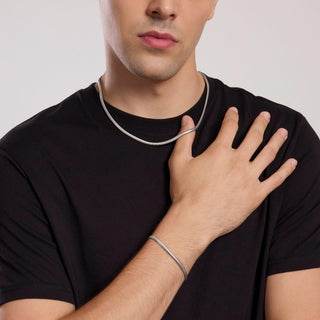 Bracciale uomo con catena snake