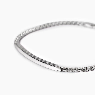Bracciale uomo con catena e piastra