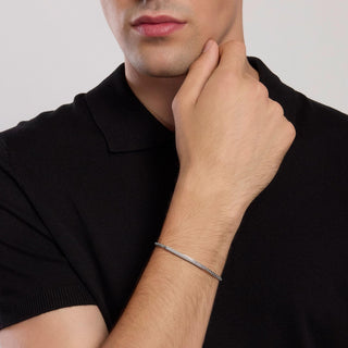 Bracciale uomo con catena e piastra