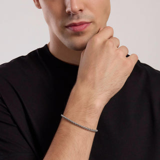 Bracciale uomo regolabile con catena veneta