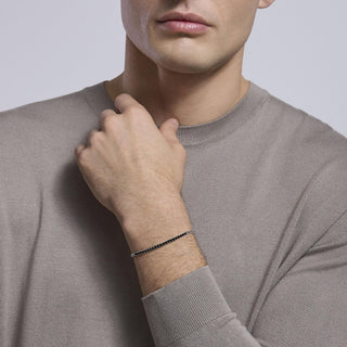 Bracciale con catena groumette e tennis di zirconi