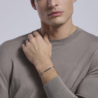 Bracciale con piastra in zirconi