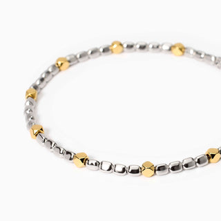 Bracciale regolabile con elementi placcati oro