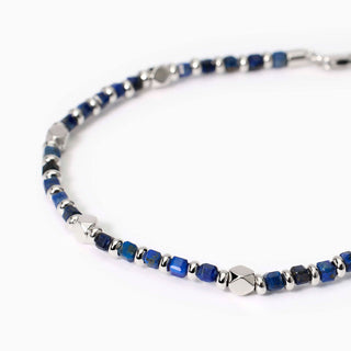 Bracciale da uomo in argento e sodalite blu