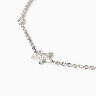 Bracciale in argento con stella marina e zirconi