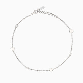 Cavigliera regolabile da donna con cuori Long Beach