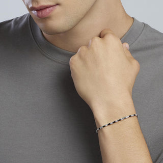 Bracciale tennis con zirconi bianchi e neri