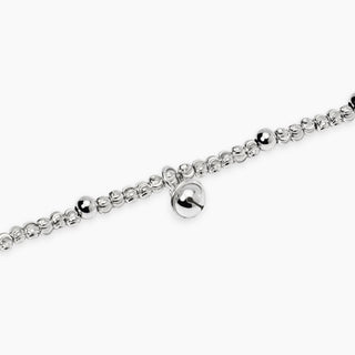 Bracciale in argento con sfere e ciondolo campanella LITTLE MIX