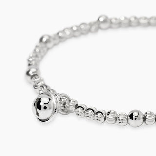 Bracciale in argento con sfere e ciondolo campanella LITTLE MIX