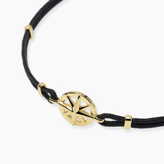 Bracciale in nylon con rosa dei venti da uomo