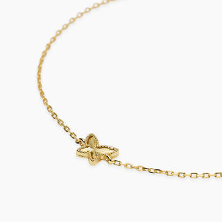 Bracciale in argento dorato con farfalla