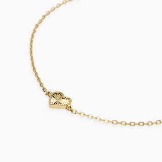 Bracciale in argento dorato con cuore