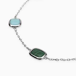 Bracciale in argento con pietre multicolor