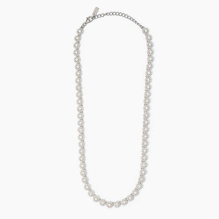 Girocollo tennis in argento con zirconi