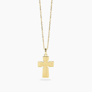 Collana da uomo placcata oro con crocifisso ortodosso
