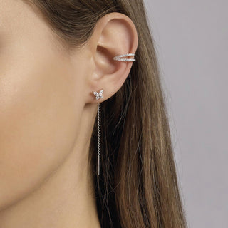 Orecchino ear cuff a doppio cerchio