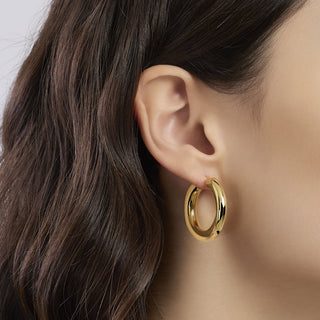 Orecchini chunky in argento dorato