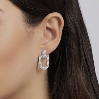 Orecchini in argento con zirconi