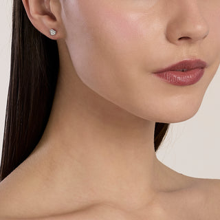 Orecchini cuore con diamanti lab-grown 0,015 carati