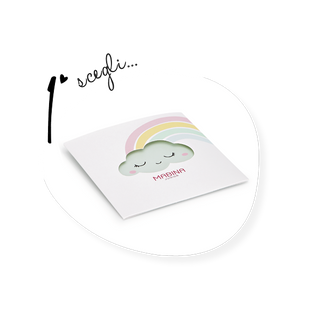 N.1 Packaging bracciale con nuvola e arcobaleno