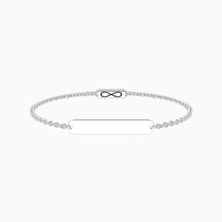 Bracciale Infinity con targhetta TAG