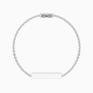 Bracciale Infinity con targhetta TAG